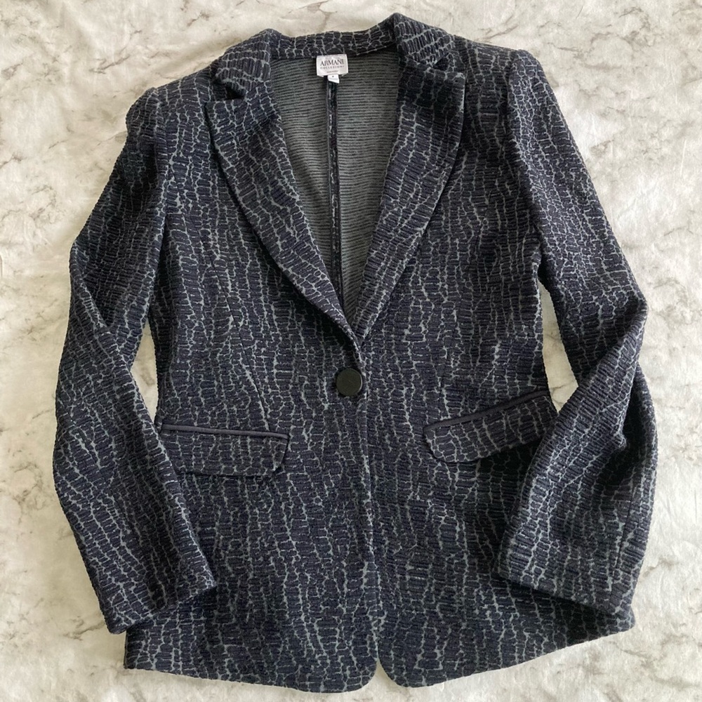 Armani black and dark gray blazer